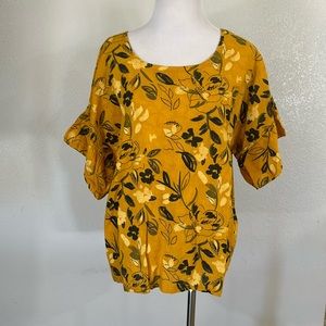 Elena Baldi 100% linen short sleeve blouse